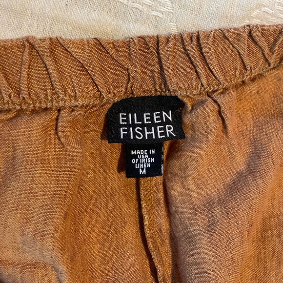 100% linen Eileen Fisher pant. Perfect Fall color to dress up or down. - Picture 3 of 7